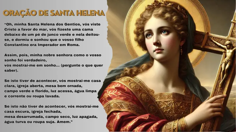 Imagem Oração de Santa Helena para Sonhar e Revelação em Sonho